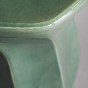 Stoneware Stool In Emerald, 2 of 4