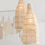 Natural Seagrass Bottle Pendant Light, thumbnail 2 of 7
