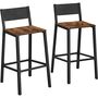Set Of Two Breakfast Kitchen Bar Stool Counter Chairs, thumbnail 4 of 9