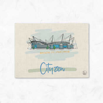 Personalised Manchester City Placemat, Football Gift, 4 of 5