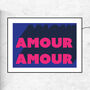 Amour Amour Typographic Prit, thumbnail 1 of 2