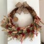 Handcrafted Artisan Berry Dried Flower Wreath, thumbnail 1 of 5