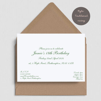 Formal Invitations Eight Styles Thirty Colours, 3 of 9