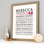 Personalised 60th Birthday Typographic Art Print, thumbnail 8 of 11