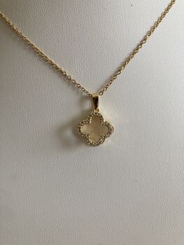 White Fashion Four Leaf Clover Necklace, 6 of 6