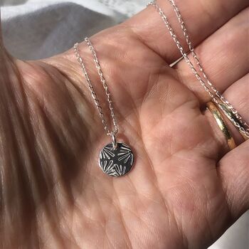 Mini Sunburst Coin Necklace, 3 of 9