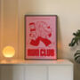 Coffee Print | Coffee And Pastry Run Club | Kitchen Wall Art | Retro Mid Century Food Poster, thumbnail 6 of 8