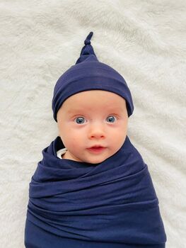 Matching New Baby/Mum Robe, Swaddle, Hat, Headband Set, 6 of 6