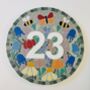 Bright Floral Mosaic House Door Number Sign, thumbnail 6 of 6