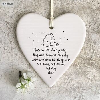 Those We Love Porcelain Heart Hanger East Of India, 2 of 4