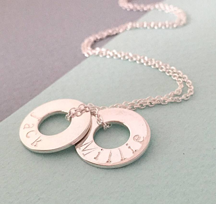 Personalised Silver Names Necklace By Sophie Jones Jewellery