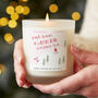 Christmas Gift For Couple Pink Skiers Christmas Candle, thumbnail 1 of 10