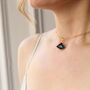 Art Deco Navy Blue Necklace Pendant, thumbnail 2 of 7