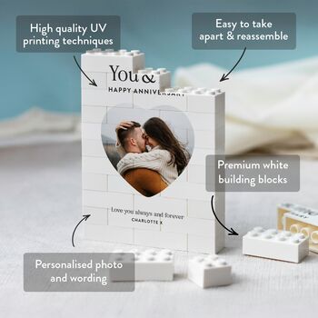 Personalised Anniversary Memory Block For Couple, 3 of 9