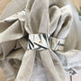 Recycled Leather Botanical Napkin Ring Set, thumbnail 3 of 4