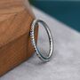 Sterling Silver Skinny Rainbow Crystal Pave Ring, thumbnail 6 of 12
