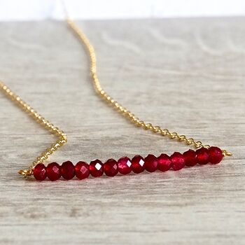 July Birthstone Real Ruby Necklace, 4 of 5