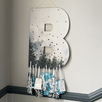Wooden Forest Personalised Initial Advent Calendar, 6 of 10