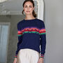 Maria Cotton Cashmere Star Jumper, thumbnail 2 of 11