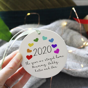 2020 Rainbow Lockdown Memory Ceramic Decoration, 2 of 8