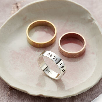 Personalised Chunky Script Ring, 4 of 6