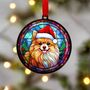 Pomeranian In Santa Hat Suncatcher Decoration, thumbnail 6 of 6