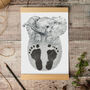 Personalised Baby Elephant Footprint Kit, thumbnail 1 of 6