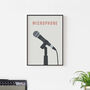 Microphone Print | Dynamic Stage Mic, thumbnail 9 of 9
