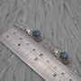 Labradorite Earrings Silver: Blue Gemstone Jewelry, thumbnail 2 of 7