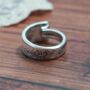 Rose And Leaf Vintage Spoon Ring, thumbnail 3 of 5