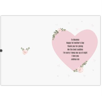 Personalised 1st Mother's Day Mummy Bear Card, 2 of 4