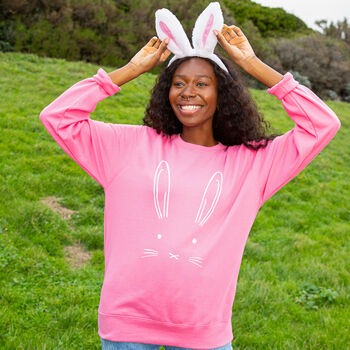 Easter Bunny Rabbit Sweatshirt Jumper, 2 of 12