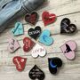 Personalised Love Heart Enamel Pin, thumbnail 5 of 8