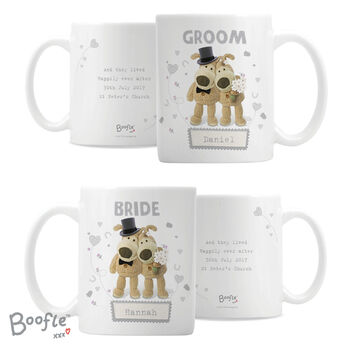Personalised Boofle Wedding Couple Mug Set – Perfect Wedding Gift, 4 of 4