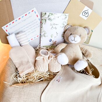 Adorable, Neutral, Unisex Teddy Bear Baby Gift, 8 of 10