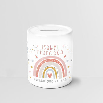 Personalised Rainbows Ceramic Money Box, 2 of 12