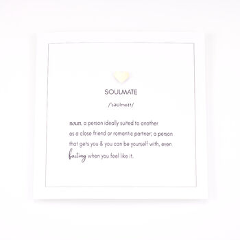 Definition Of Soulmate Anniversary Card, 3 of 3