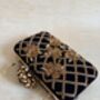 Black Velvet Handcrafted Clutch Purse, thumbnail 2 of 8