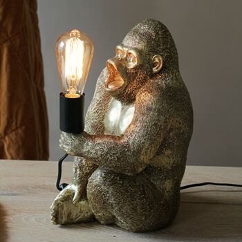 Gold Gorilla Table Lamp, 6 of 8