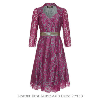 Bespoke Rose Lace Bridesmaid Dresses, 4 of 4