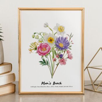 Personalised Birth Flower Family Print, 10 of 11