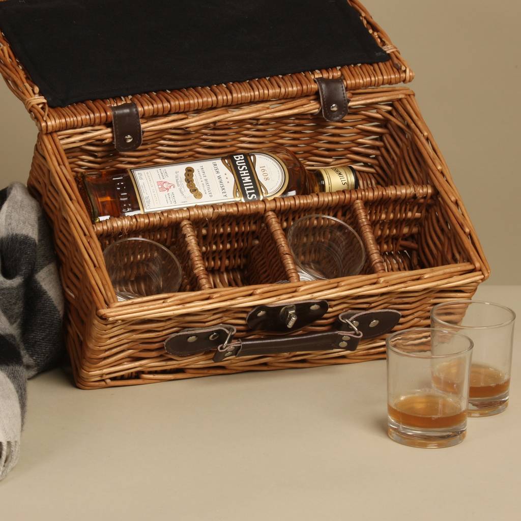 Personalised Whisky Hamper With Four Glasses By The Colourful Garden