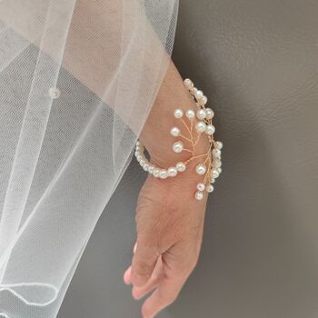 Pearl Bridal Wrist Corsage Bracelet, 3 of 12