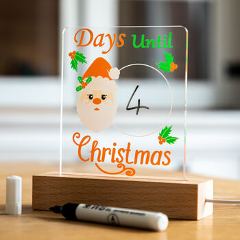 Santa Christmas Countdown Light Decoration, 2 of 4