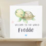 New Baby Personalised Greeting Card Sea Turtle, thumbnail 1 of 2