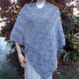 Grey Soft Knitted Ladies Poncho, thumbnail 4 of 10