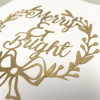 Paper Cut Luxury Gold Christmas Card, 6 of 12
