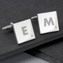 Personalised Initials And Age Square Cufflinks, thumbnail 4 of 10