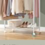 Clothes Rail Portable Double Clothes Rack Storage Shelf, thumbnail 9 of 12