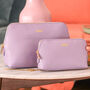 Personalised Lilac Date Travel Make Up Bag Case, thumbnail 3 of 6